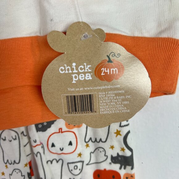NWT Chick Pea Little Pumpkin Two Piece Set Halloween Fall Size 24M NEW - Picture 4 of 10